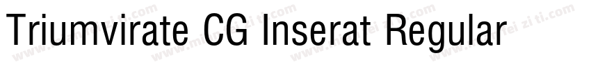 Triumvirate CG Inserat Regular字体转换